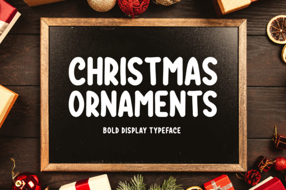 Christmas Ornaments Font for Editorial Holiday Design