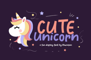Cute Unicorn Font for Playful Crafts and Products