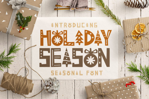 Holiday Season Font for Festive Editorial Design