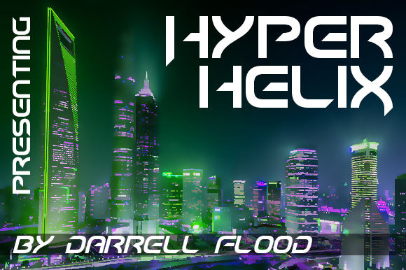Hyper Helix Font for Futuristic Editorial Design