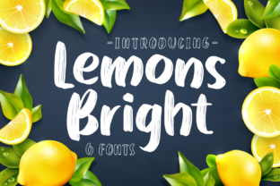 Lemons Bright Font for Sweet Craft Designs