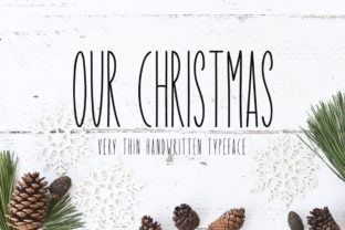 Our Christmas Font for Holiday Crafts and Product Design