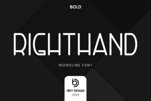 Right Hand Bold Font for Modern Small Business Branding