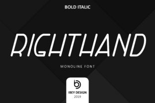 Right Hand Bold Italic Font for Modern Web Design