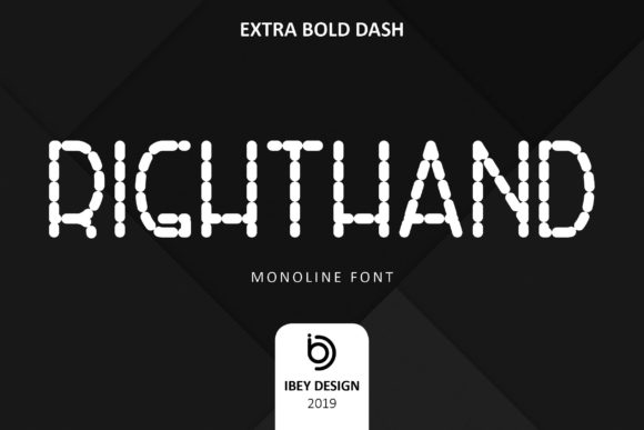 Right Hand Exta Bold Dash Font for Modern Web Design