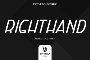 Right Hand Extra Bold Italic Font for Modern Web Design