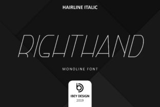 Right Hand Hairline Italic Font for Modern Business Branding