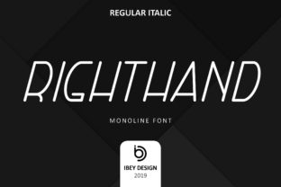 Right Hand Italic Font for Modern Brand Identity