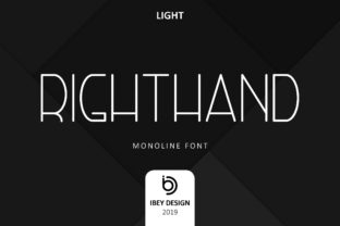 Right Hand Light Font for Modern Editorial Layouts
