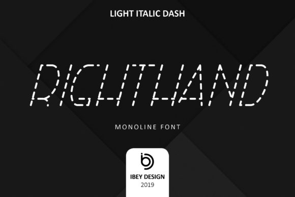 Right Hand Light Italic Dash Font for Modern Campaigns
