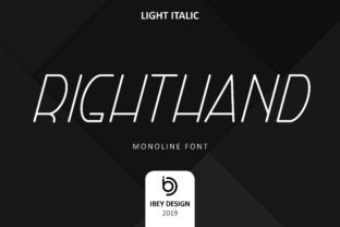 Right Hand Light Italic Font for Modern Branding