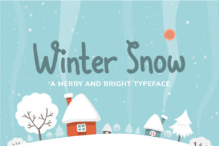 Winter Snow Font for Festive Holiday Crafting Projects